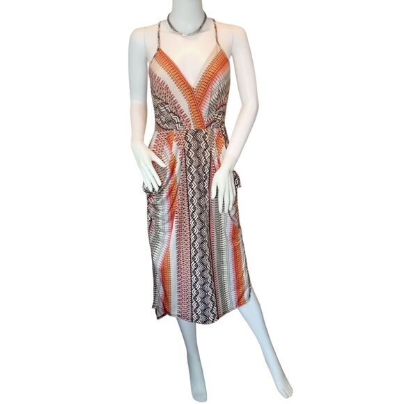 END OF SEASON SALE❗️》🧡 2 For $25 BCBGeneration Boho Print Faux-Wrap Dress - Picture 2 of 14